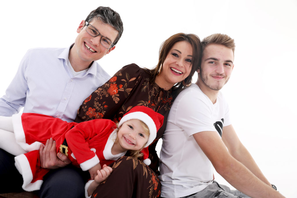 Weihnachtliches Familienporträt aus Wien